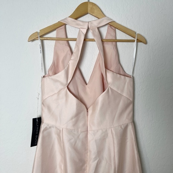 Alfred Sung Satin twill halter neck gown - Picture 5 of 9